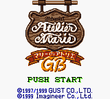 Marie no Atelier GB title screen for GameBoy Color